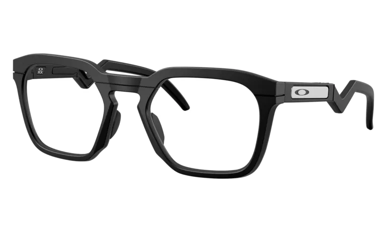 Czarne matowe oprawki korekcyjne Oakley OX8208 na przezroczystym tle